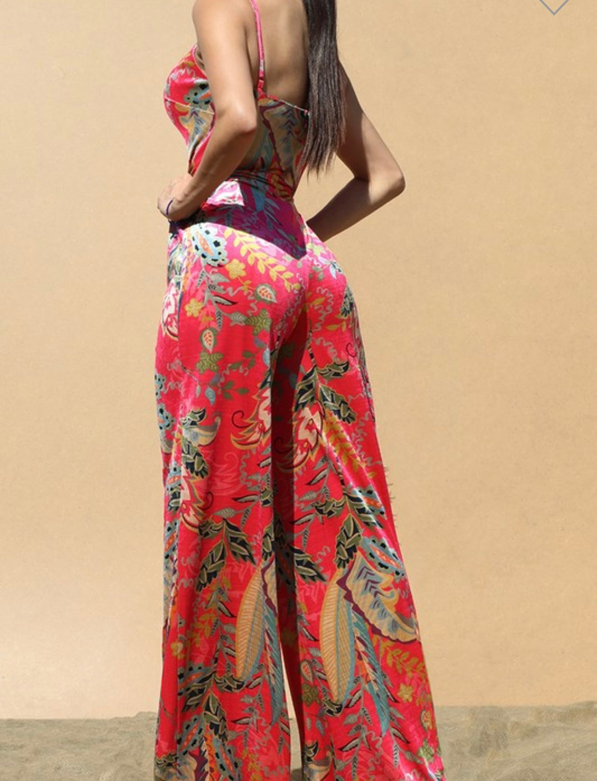 Velvet Print Jumpsuit