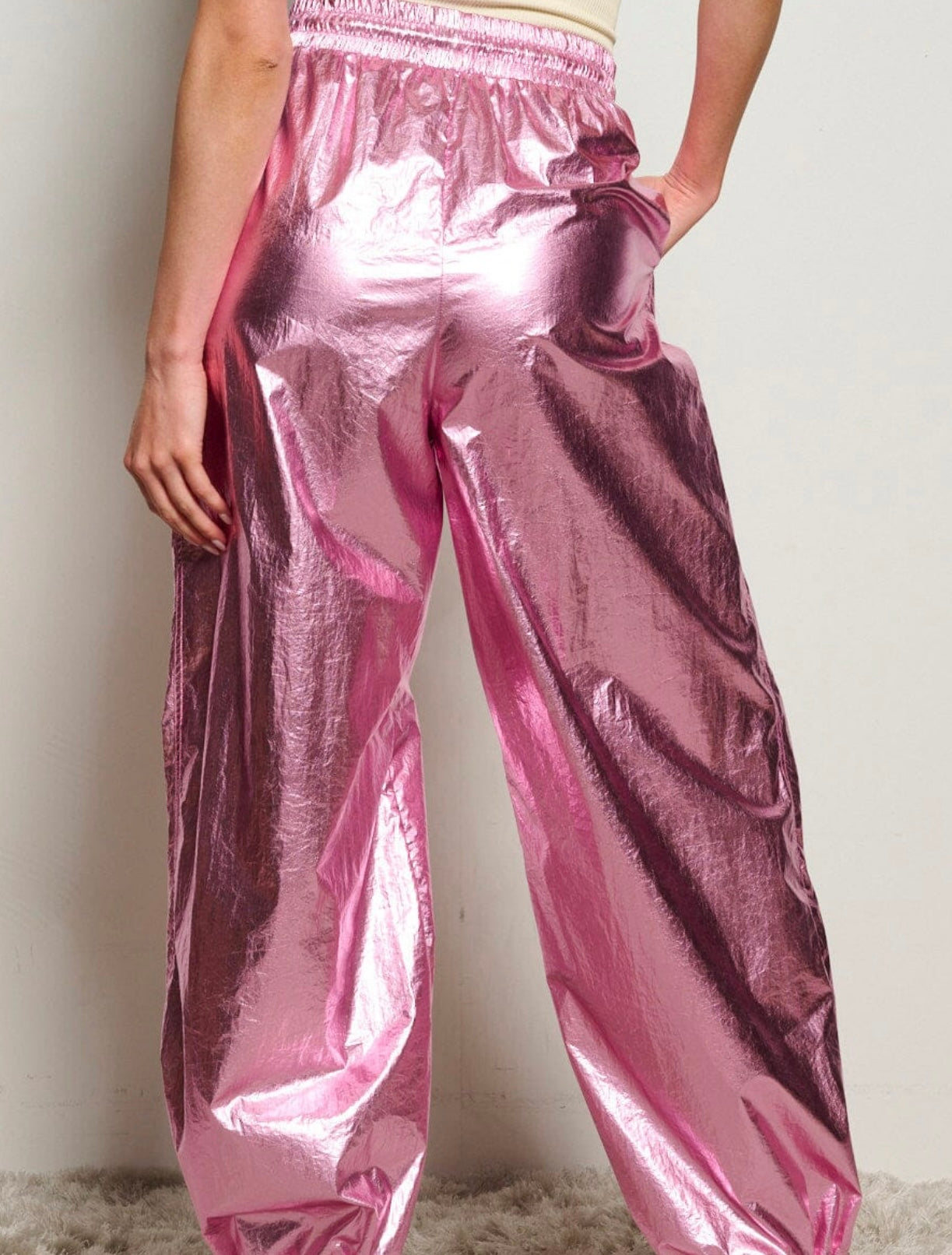 Pink Metallic Jogger
