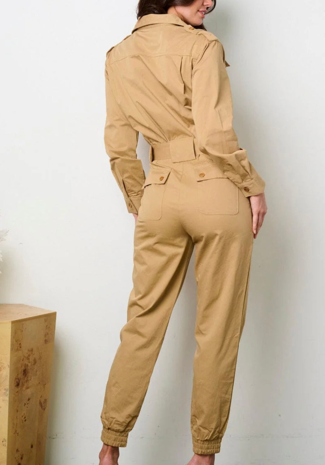 Khaki Utility Jumpsuit