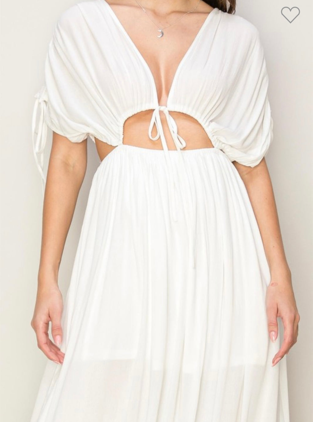 Sexy white maxi dress