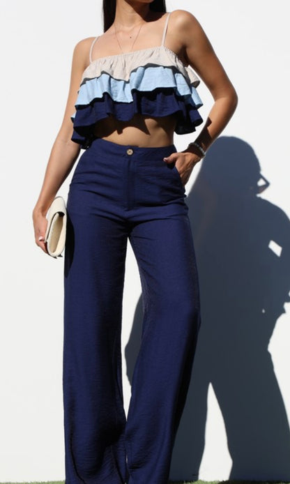 Blue 2pc pant set