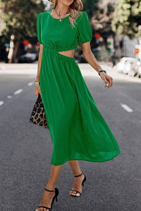 Green Side Cut Dress