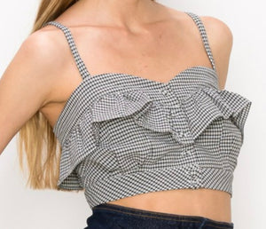 Black and White Gingham Tank